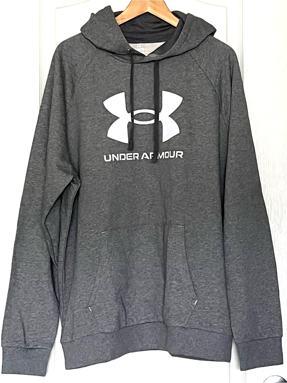 NWOT Under Armour Men’s Rival Fleece Big Logo Hoodie XL Gray